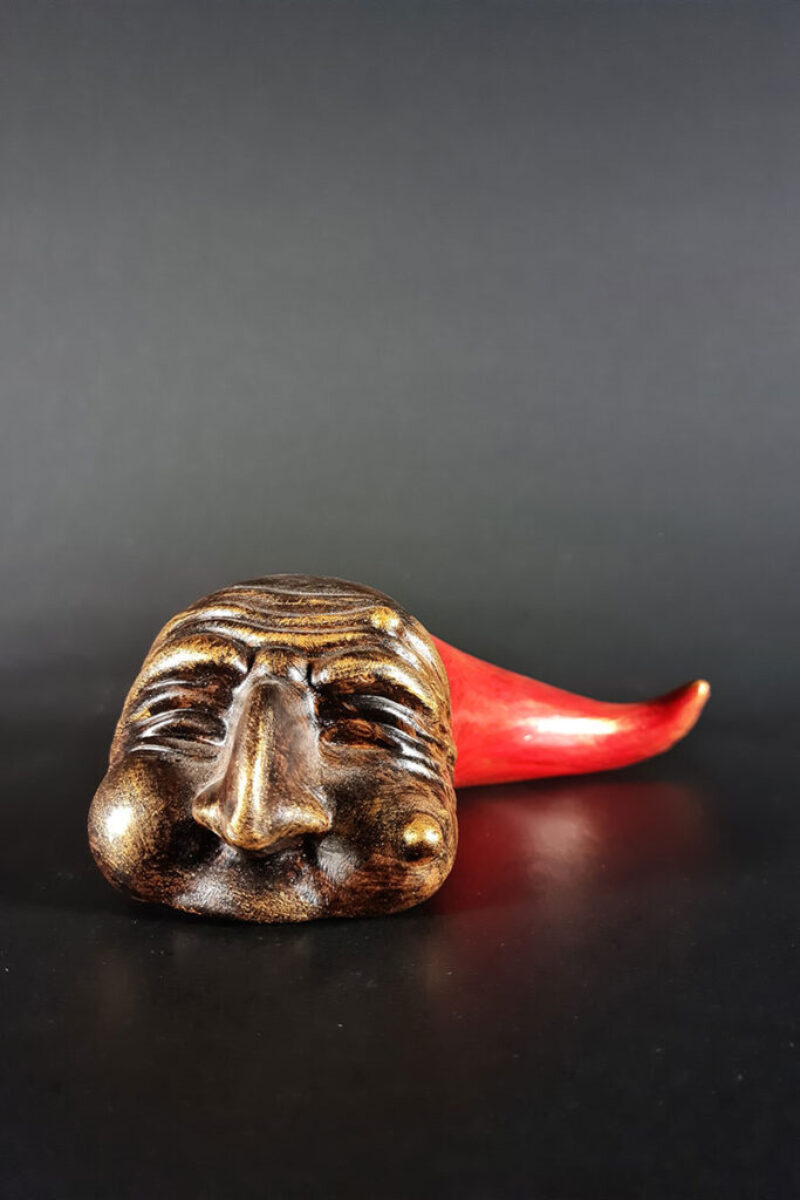 Corno grande con maschera di Pulcinella C409
