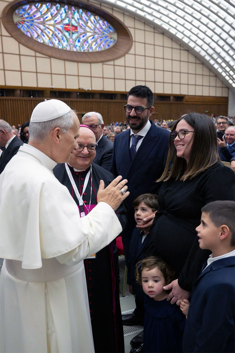 Federico Iaccarino e Papa Leone